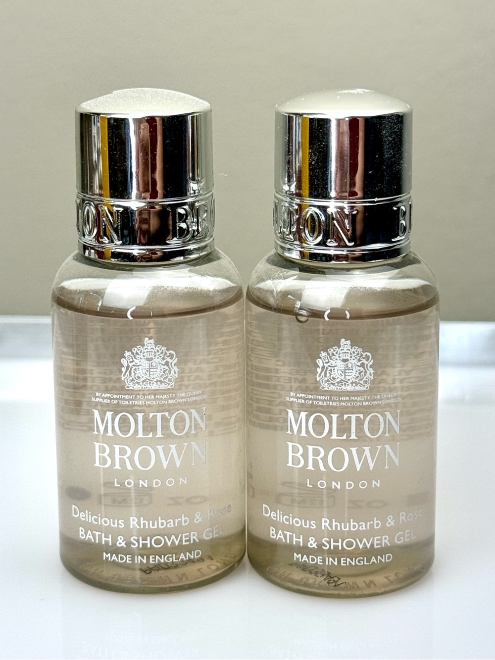 Molton Brown Delicious Rhubarb & Rose Bath & Shower Gel Set of 2